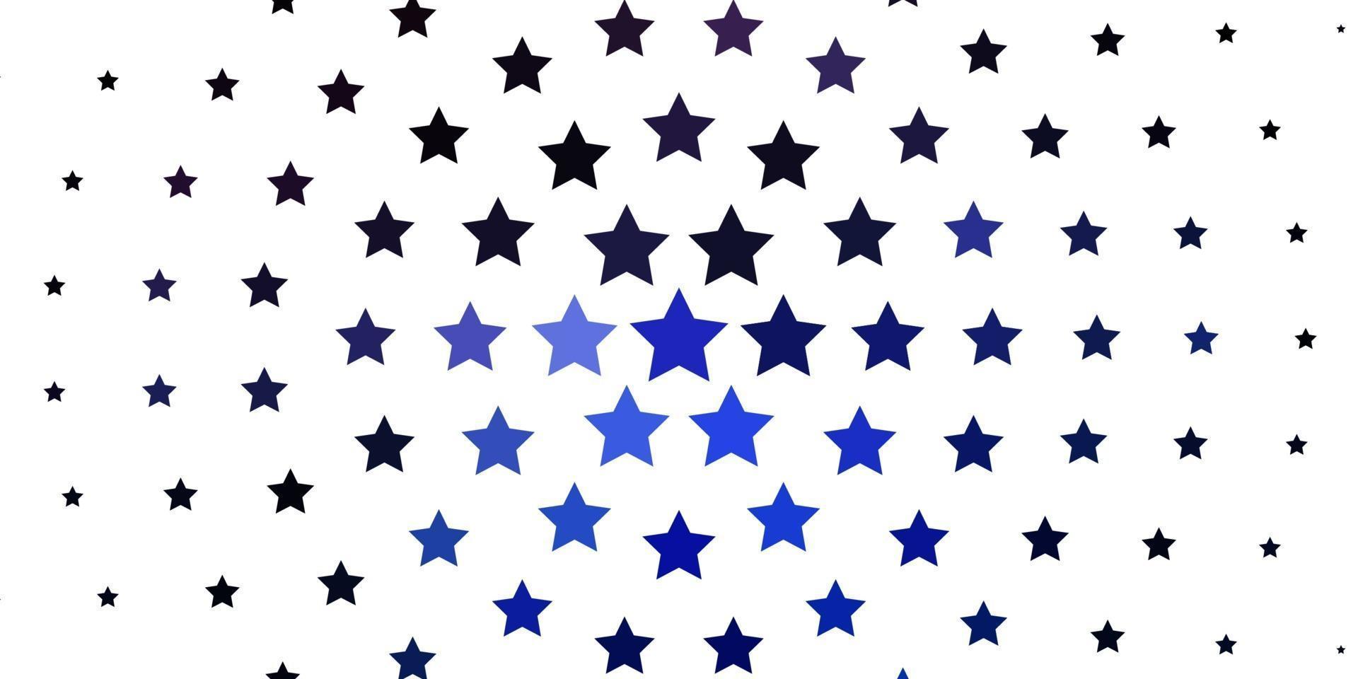 lichtblauwe vectorachtergrond met kleurrijke sterren. vector