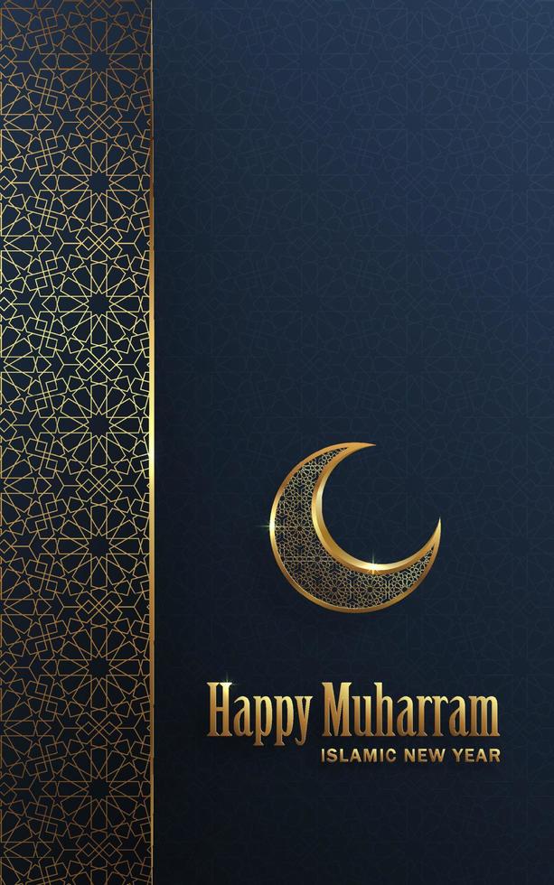 gelukkig muharram, het islamitische nieuwe jaar vector