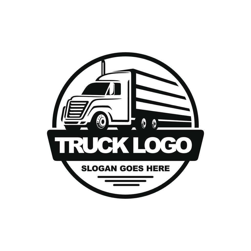 vrachtwagen logo ontwerp vectorillustratie vector