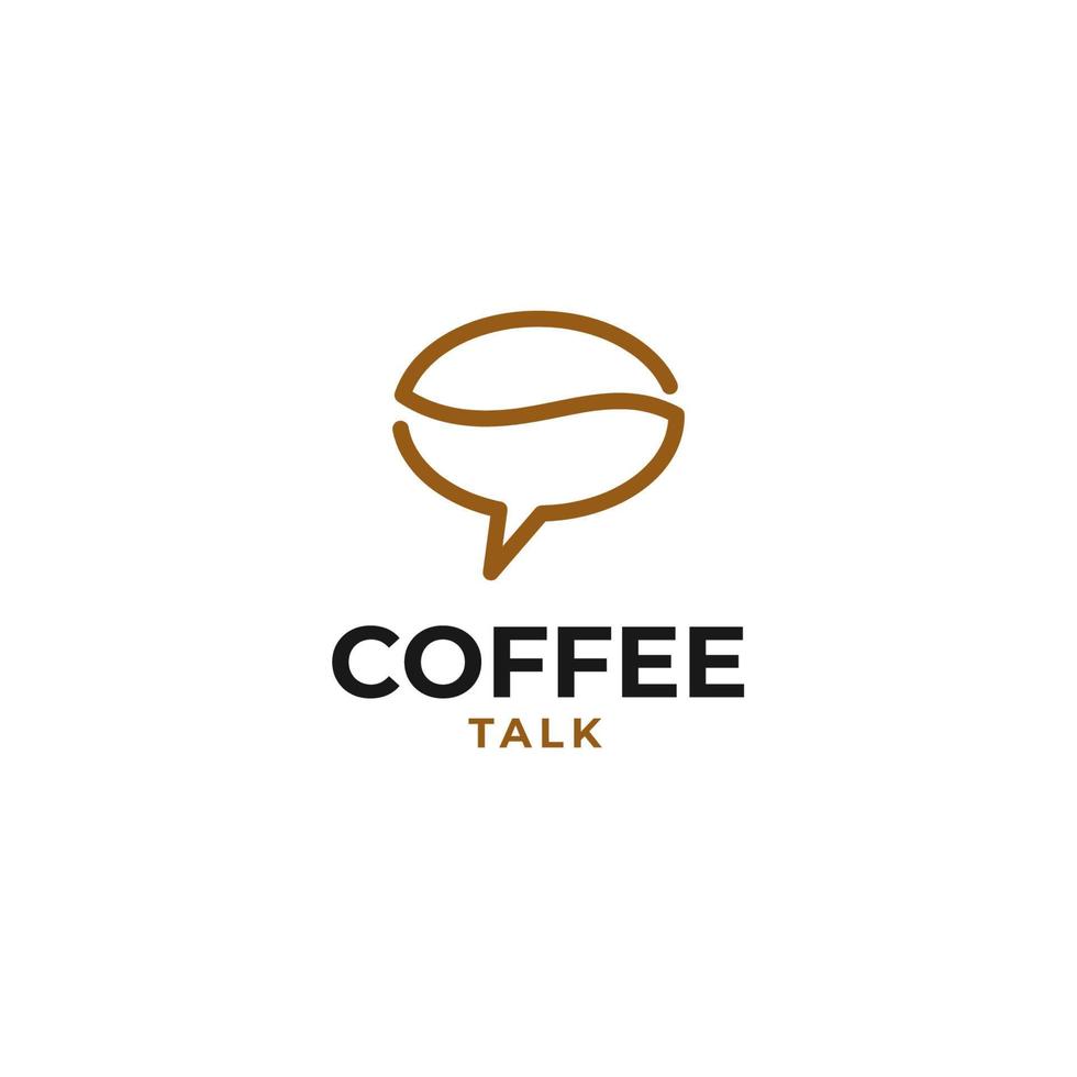 vector koffie praten logo ontwerp concept sjabloon illustratie idee