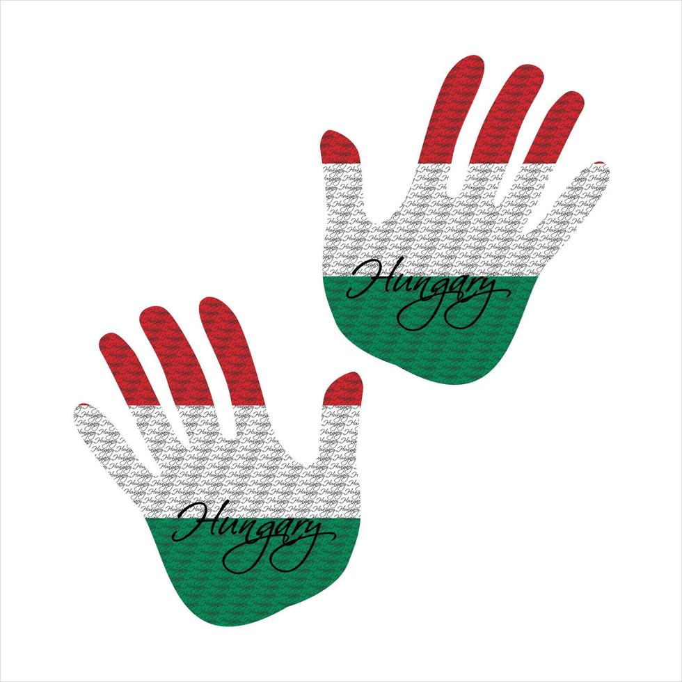 Hongarije vlag hand- vector