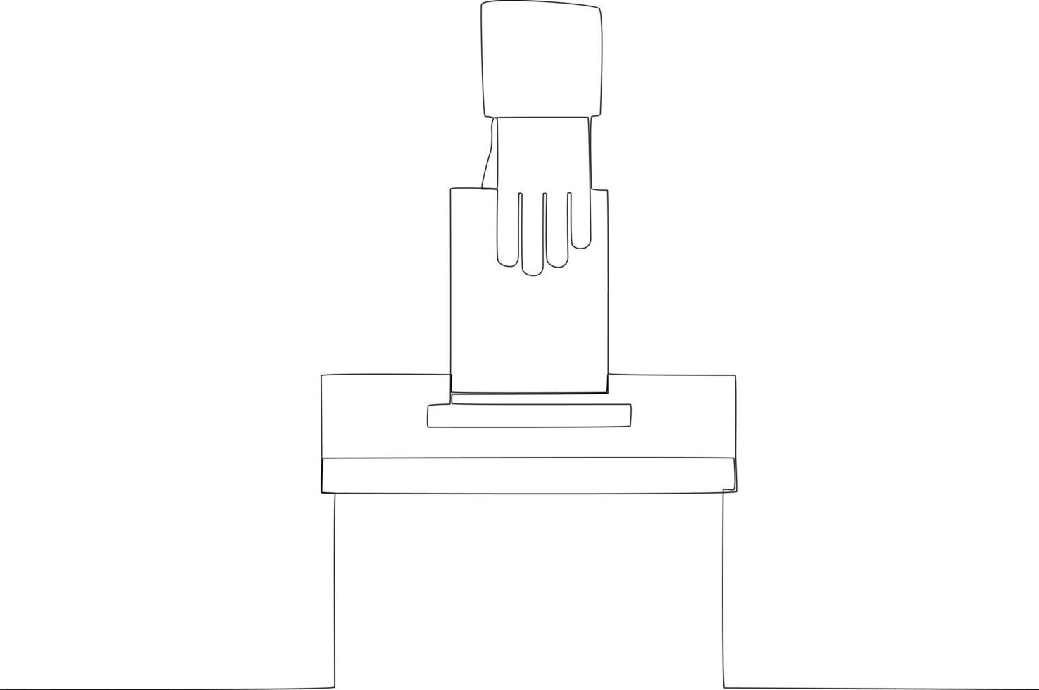 kiezer hand- afgewerkt maken de verkiezing vector