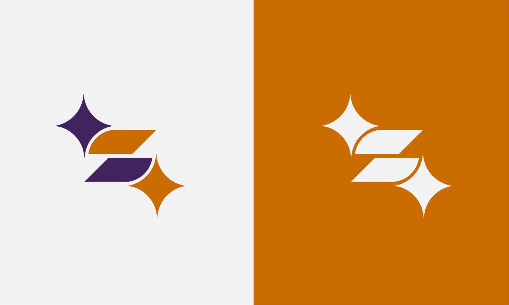 eerste s brief logo ontwerp met ster vorm vector illustratie. brief s ster vorm geïsoleerd met twee achtergronden.