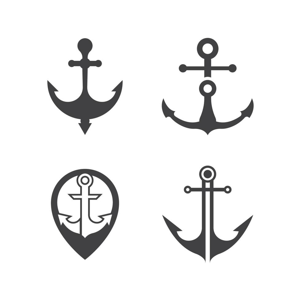 anker logo icoon boot schip marinier marine vector