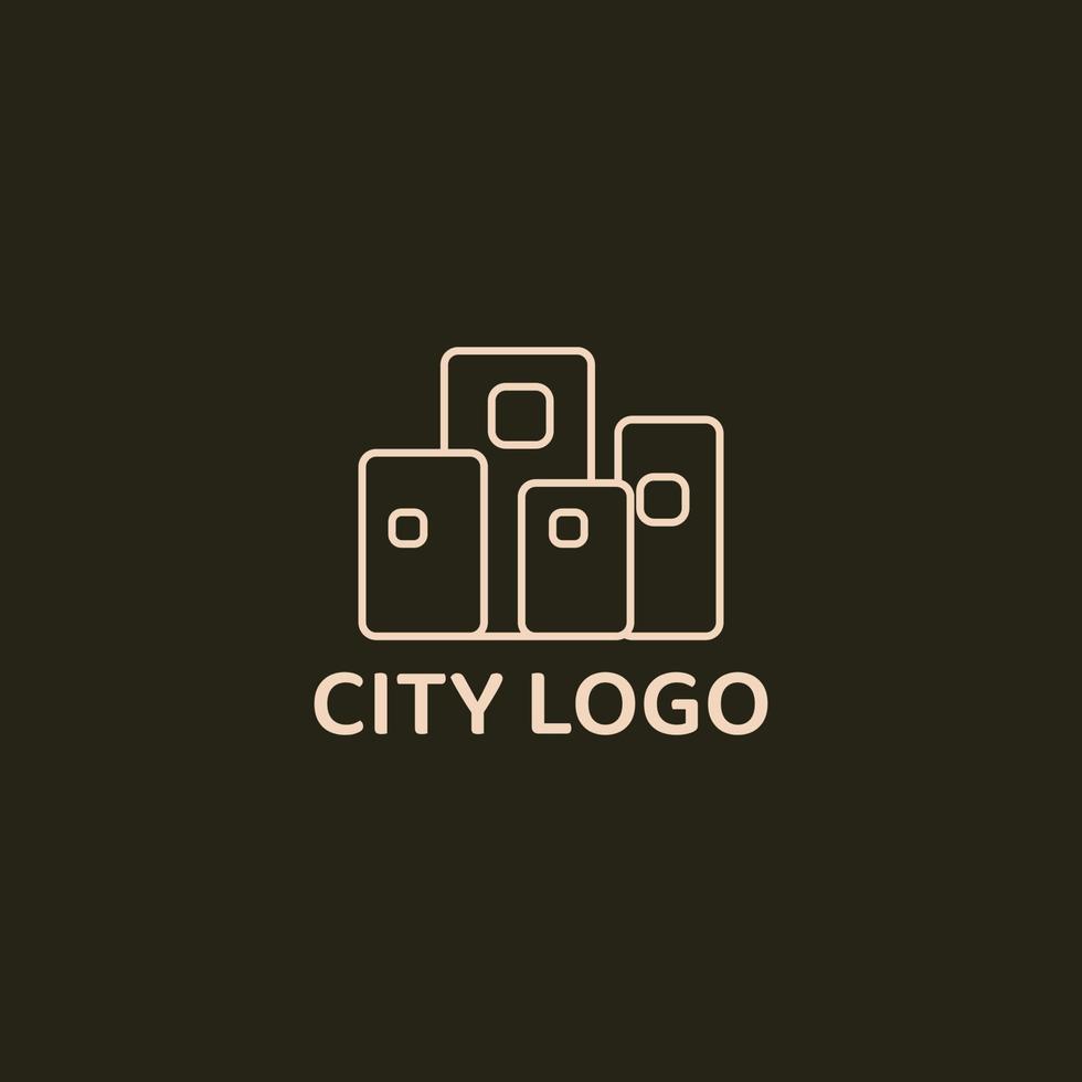 logo van hoog gebouwen in stedelijk gebieden. vector