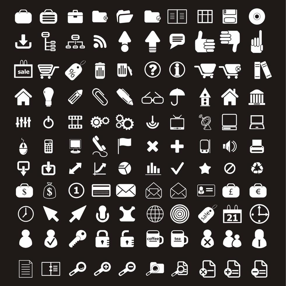 verzameling van icoon vector ontwerpen met divers vormen