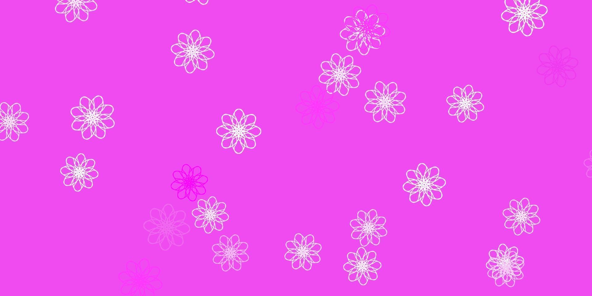 lichtpaarse, roze vector natuurlijke lay-out met bloemen.
