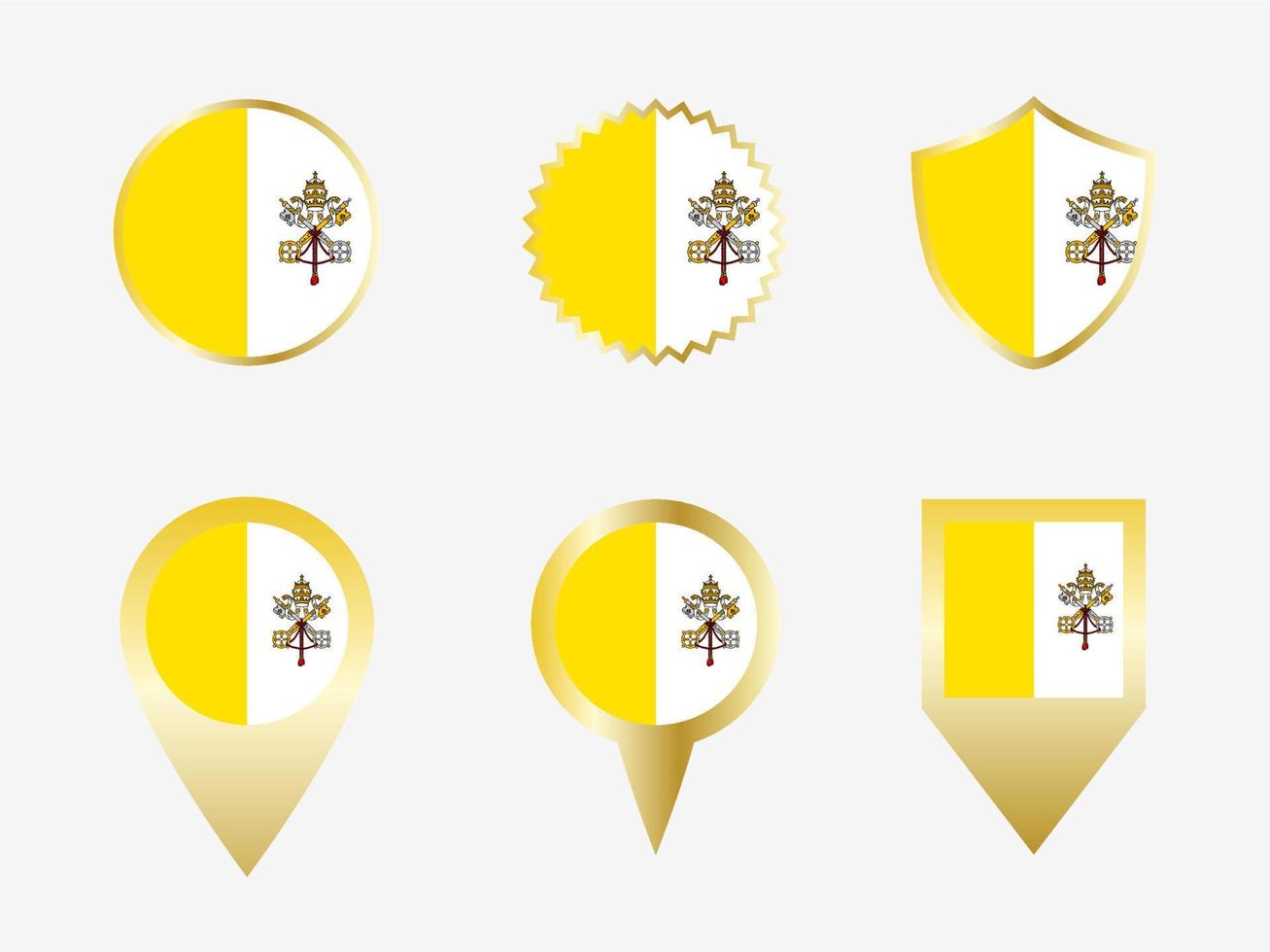 vector vlag reeks van Vaticaan stad.