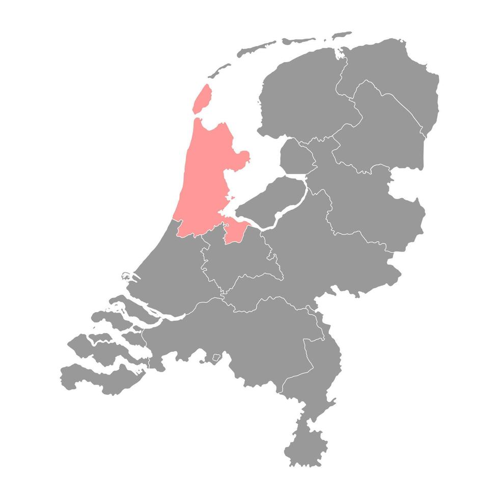 noorden Holland provincie van de nederland. vector illustratie.