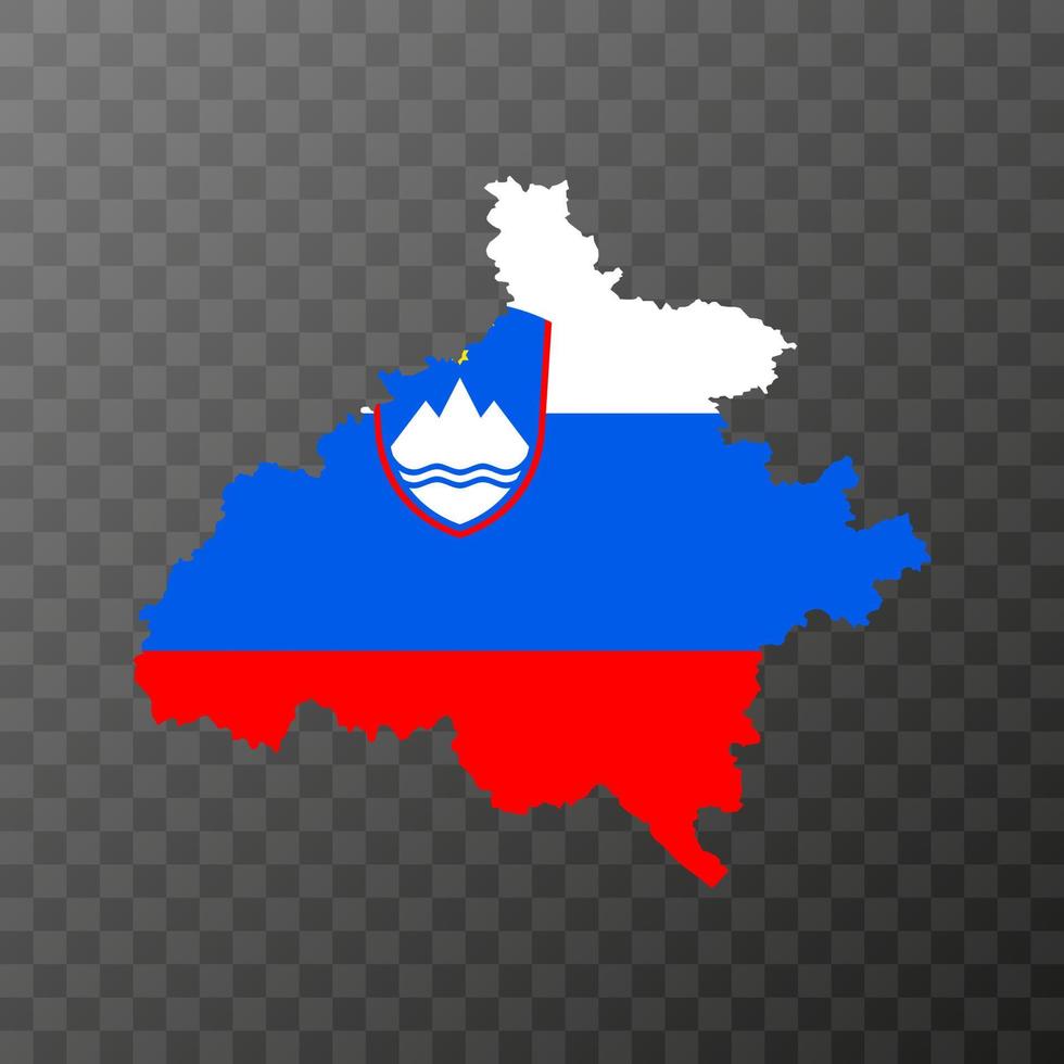 centraal Slovenië kaart, regio van Slovenië. vector illustratie.