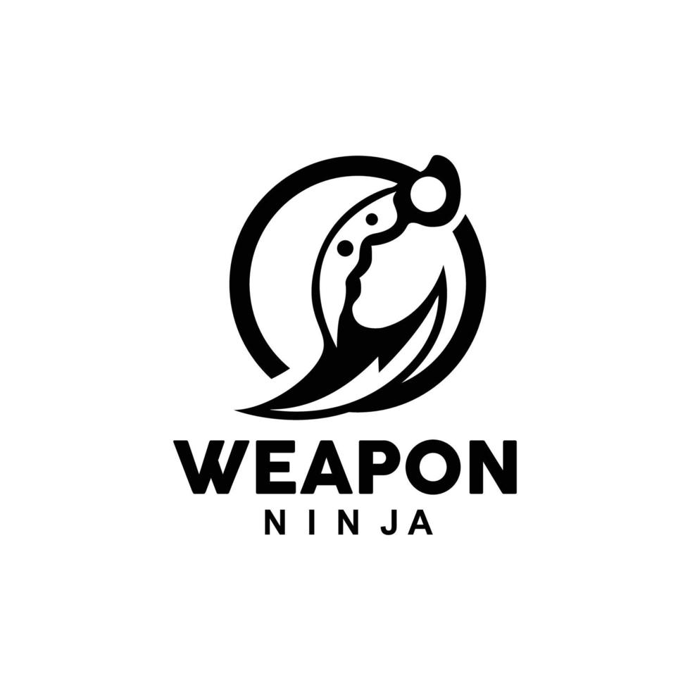 wapen logo, traditioneel wapen karambit vector, Ninja vechten gereedschap gemakkelijk ontwerp, symbool icoon, illustratie vector