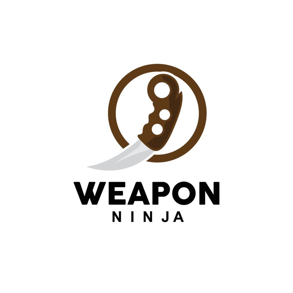 wapen logo, traditioneel wapen karambit vector, Ninja vechten gereedschap gemakkelijk ontwerp, symbool icoon, illustratie vector