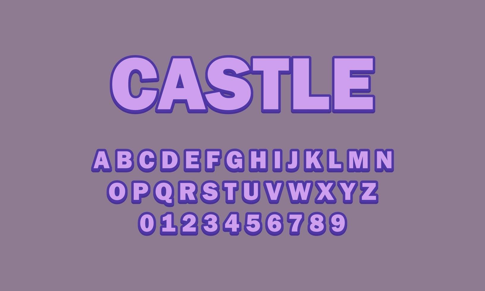 kasteel lettertype alfabet vector