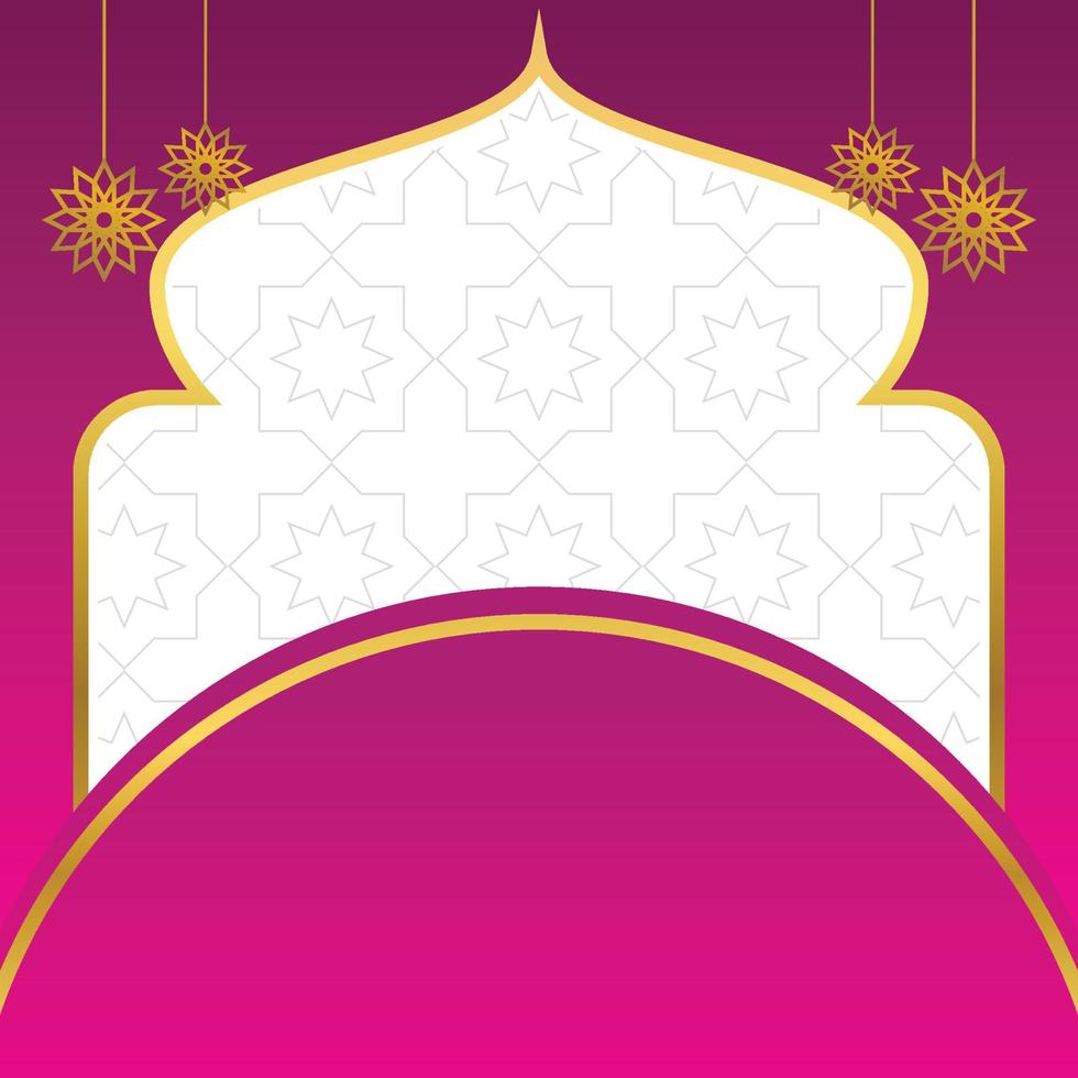 Islamitisch uitverkoop poster sjabloon met vrij ruimte voor tekst en afbeelding. het heeft gouden kleur mandala en koepel ornament. ontwerp voor spandoeken, groet kaarten, sociaal media en web. vector