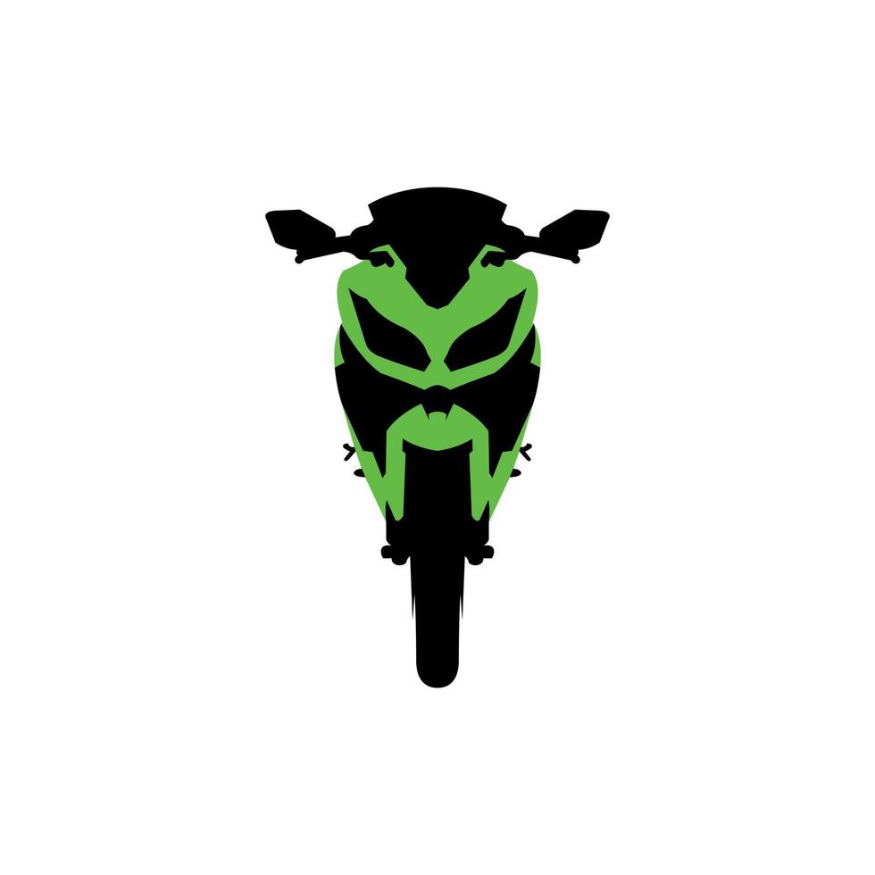 motorfiets gezicht illustratie modern ontwerp vector