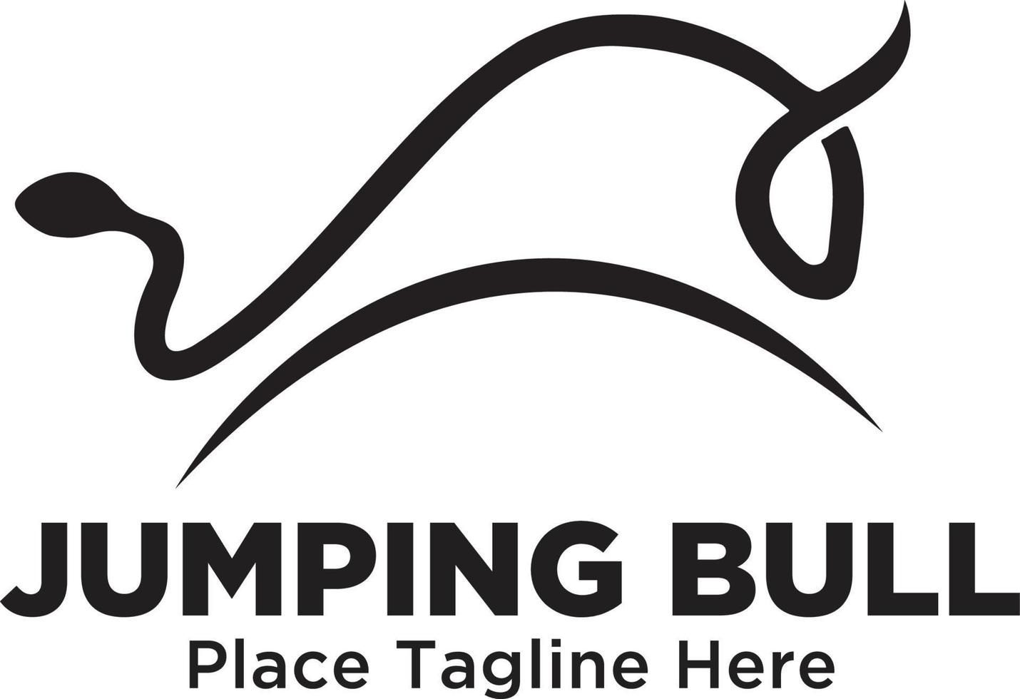 jumping stier logo vector