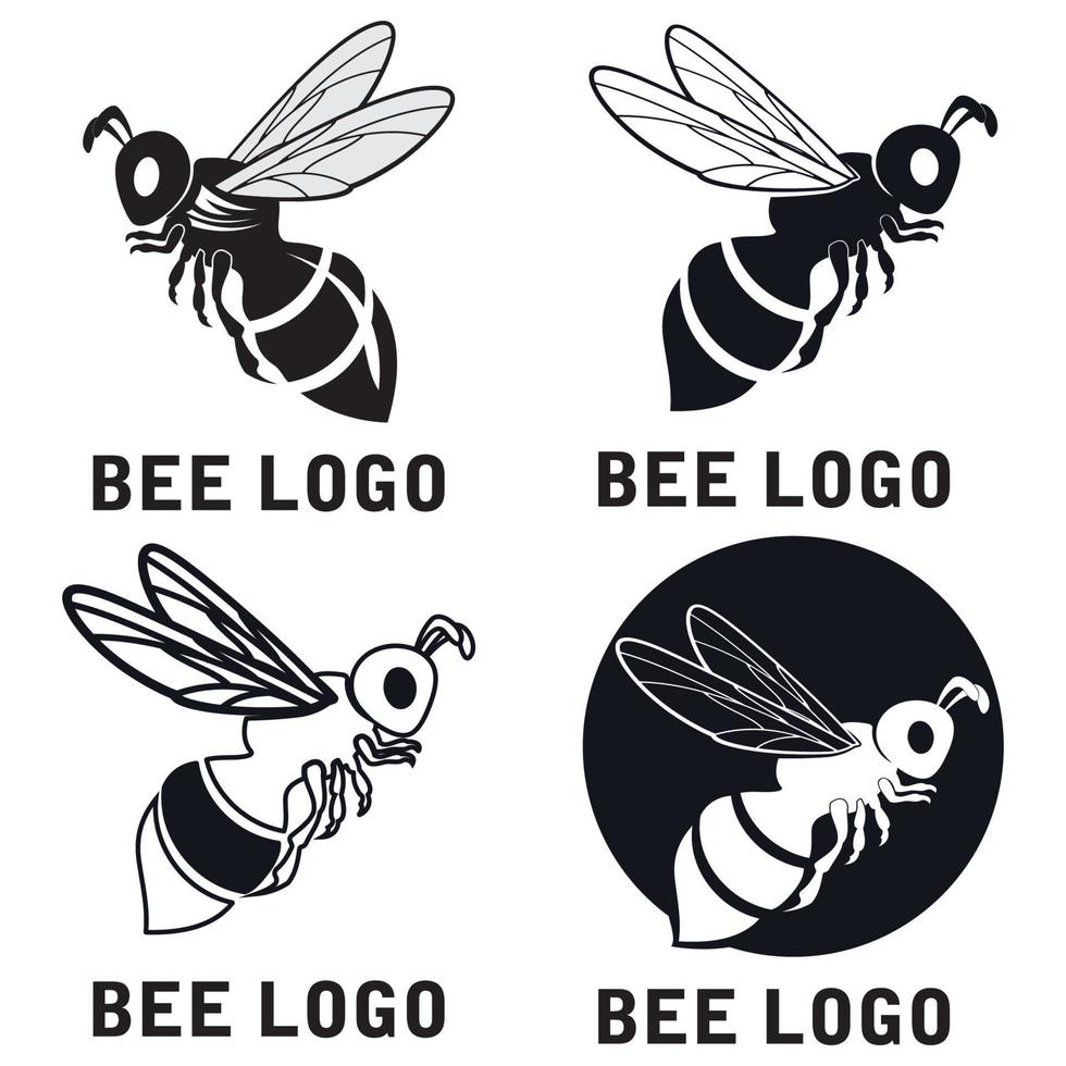 bij logo illustraties ontwerp icoon vector