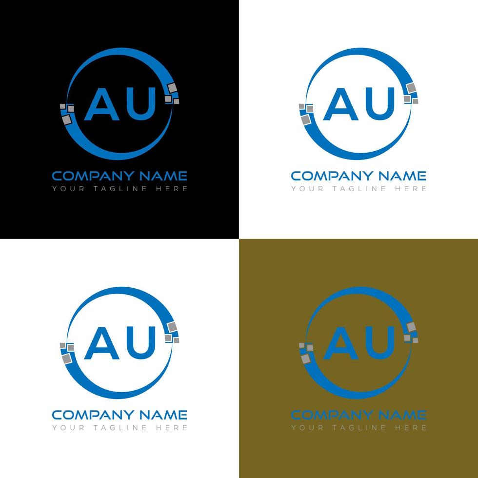 au brief logo creatief ontwerp. een uniek ontwerp. vector