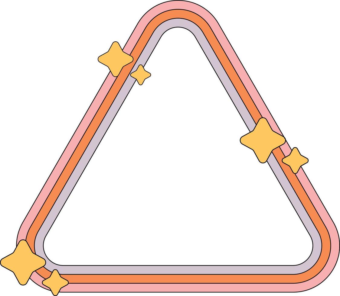 sterren Aan driehoek kader element vector