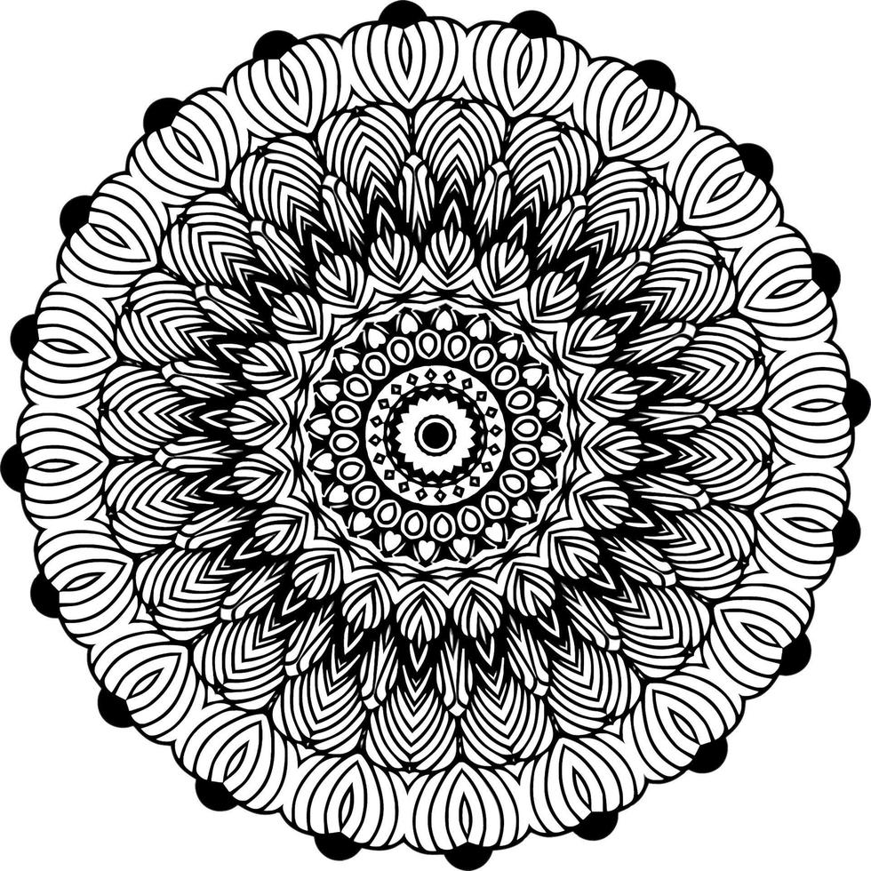 circulaire patroon in het formulier van mandala voor henna, mehndi, tatoeëren, decoratie. decoratief ornament in etnisch oosters stijl. kleur boek bladzijde. wijnoogst decoratief elementen. vector