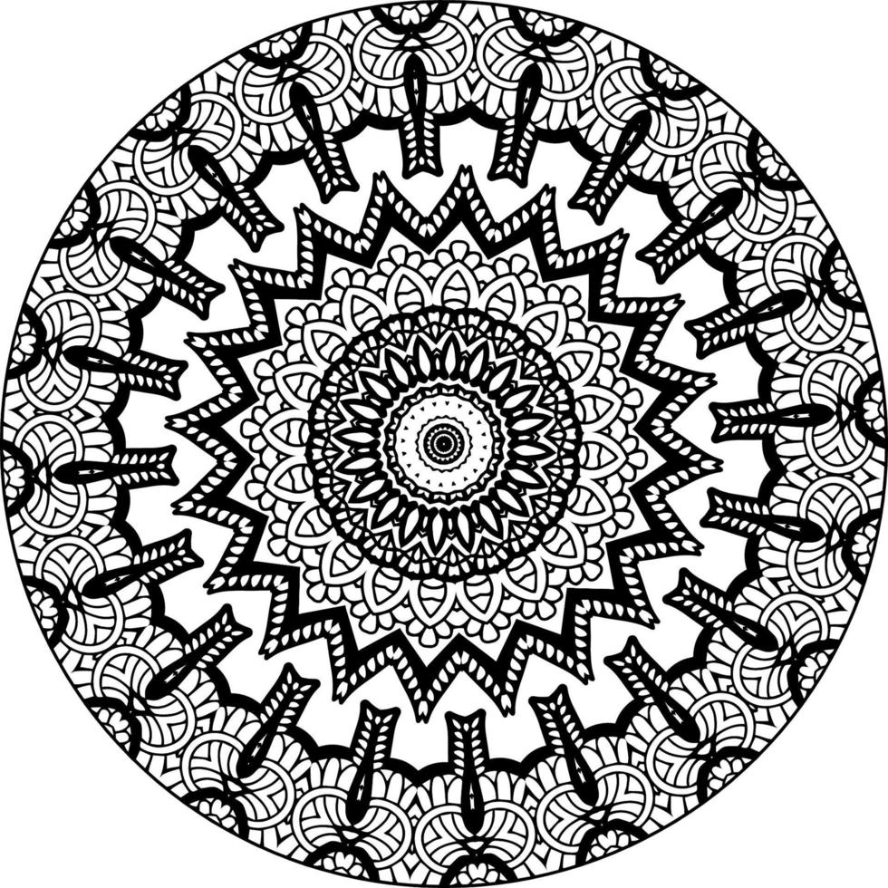 decoratief mandala met marinier elementen en golven Aan wit geïsoleerd achtergrond. voor kleur boek Pagina's. vector