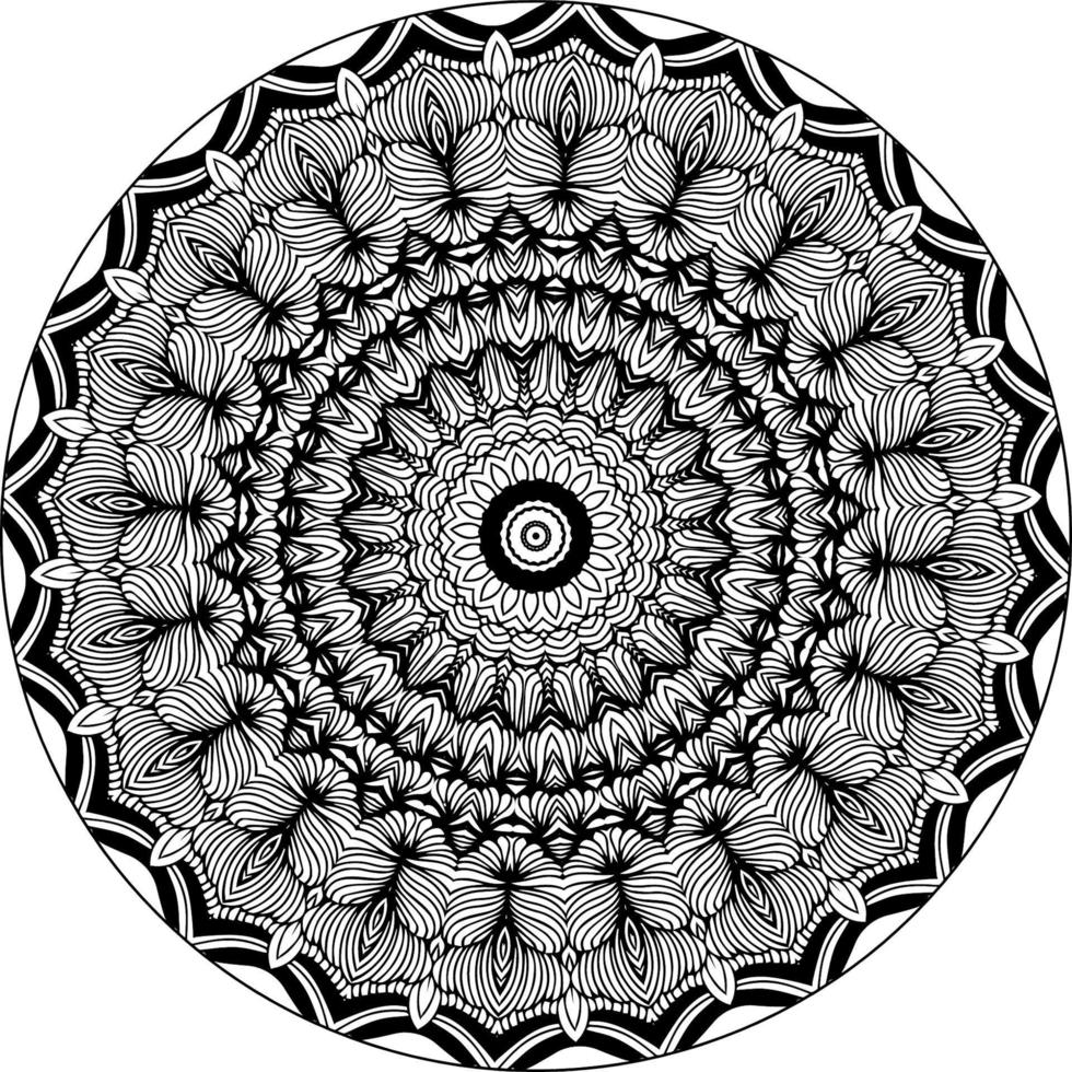 circulaire patroon in het formulier van mandala voor henna, mehndi, tatoeëren, decoratie. decoratief ornament in etnisch oosters stijl. kleur boek bladzijde. wijnoogst decoratief elementen. vector