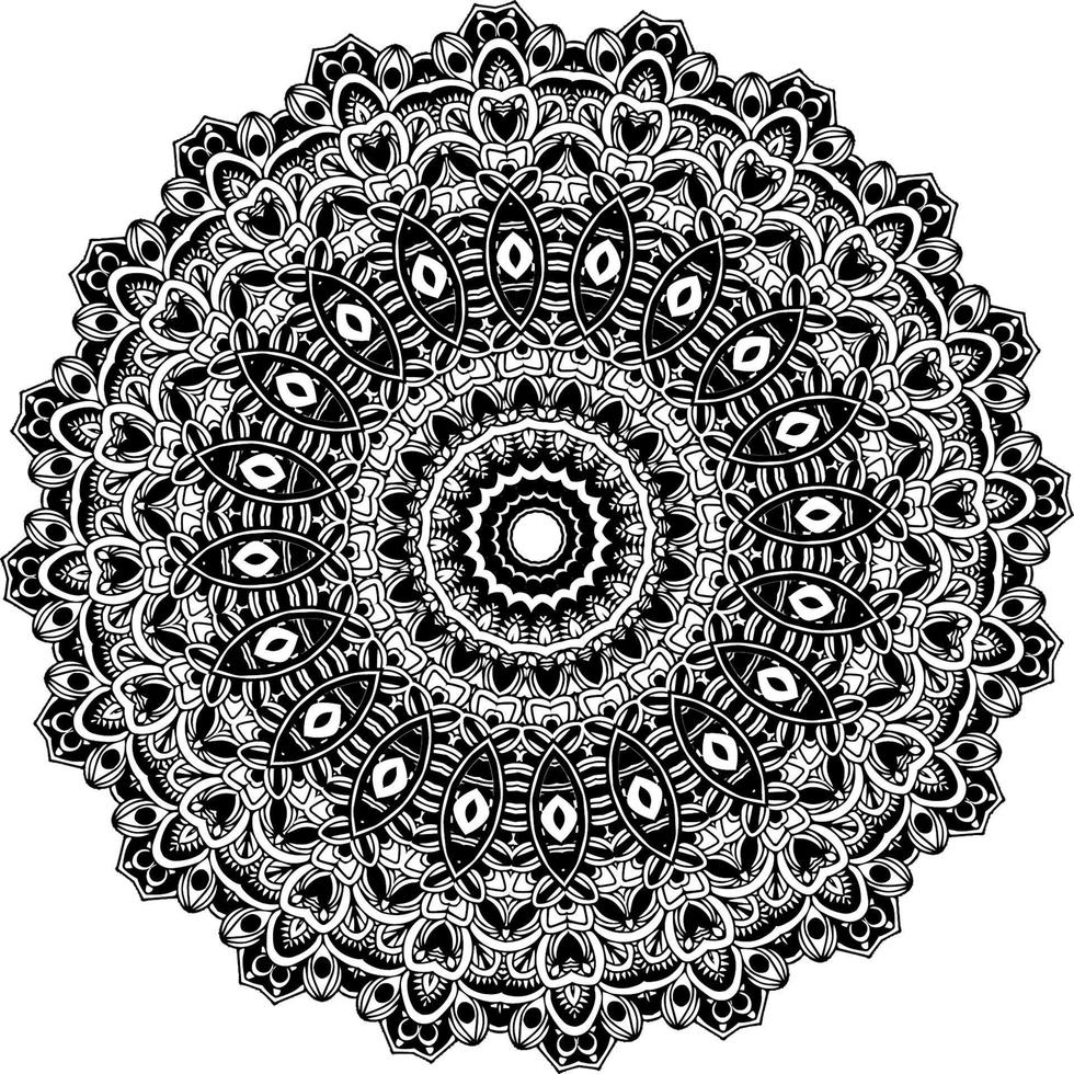 bloemenmandala. vintage decoratieve elementen. oosters patroon, vectorillustratie. islam, arabisch, indisch, marokkaans, spanje, turks, pakistan, chinees, mystieke, Ottomaanse motieven. kleurboek pagina vector