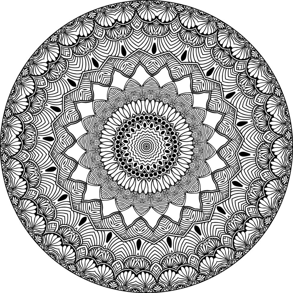 abstract mandala patroon. kunst Aan de muur. kleur boek kant patroon de tatoeëren. ontwerp voor een behang verf overhemd en tegel sticker ontwerp, decoratief cirkel ornament in etnisch oosters stijl vector