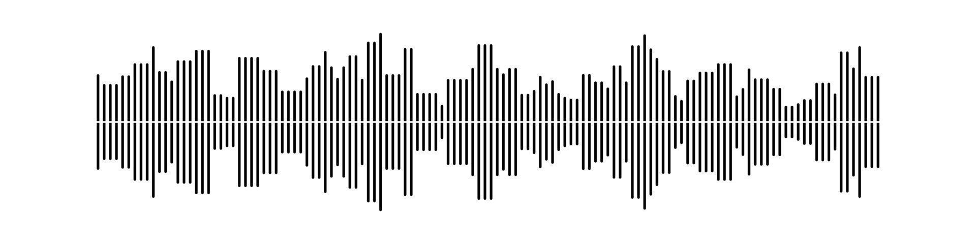 geluid Golf of stem bericht icoon. muziek- golfvorm, bijhouden radio Speel. audio equalizer lijn. vector illustratie