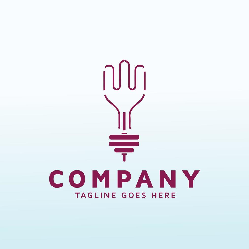 door restaurant logo ontwerp met geschiktheid icoon vector