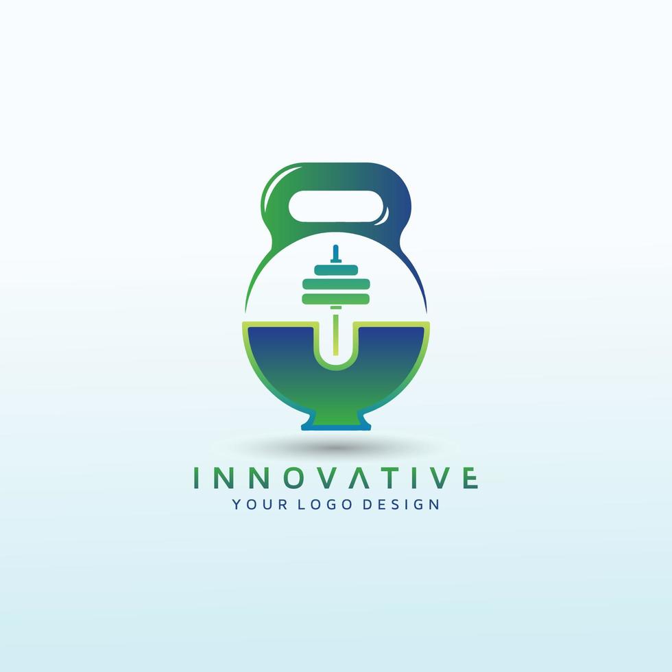 medisch en farmaceutisch geschiktheid logo ontwerp vector