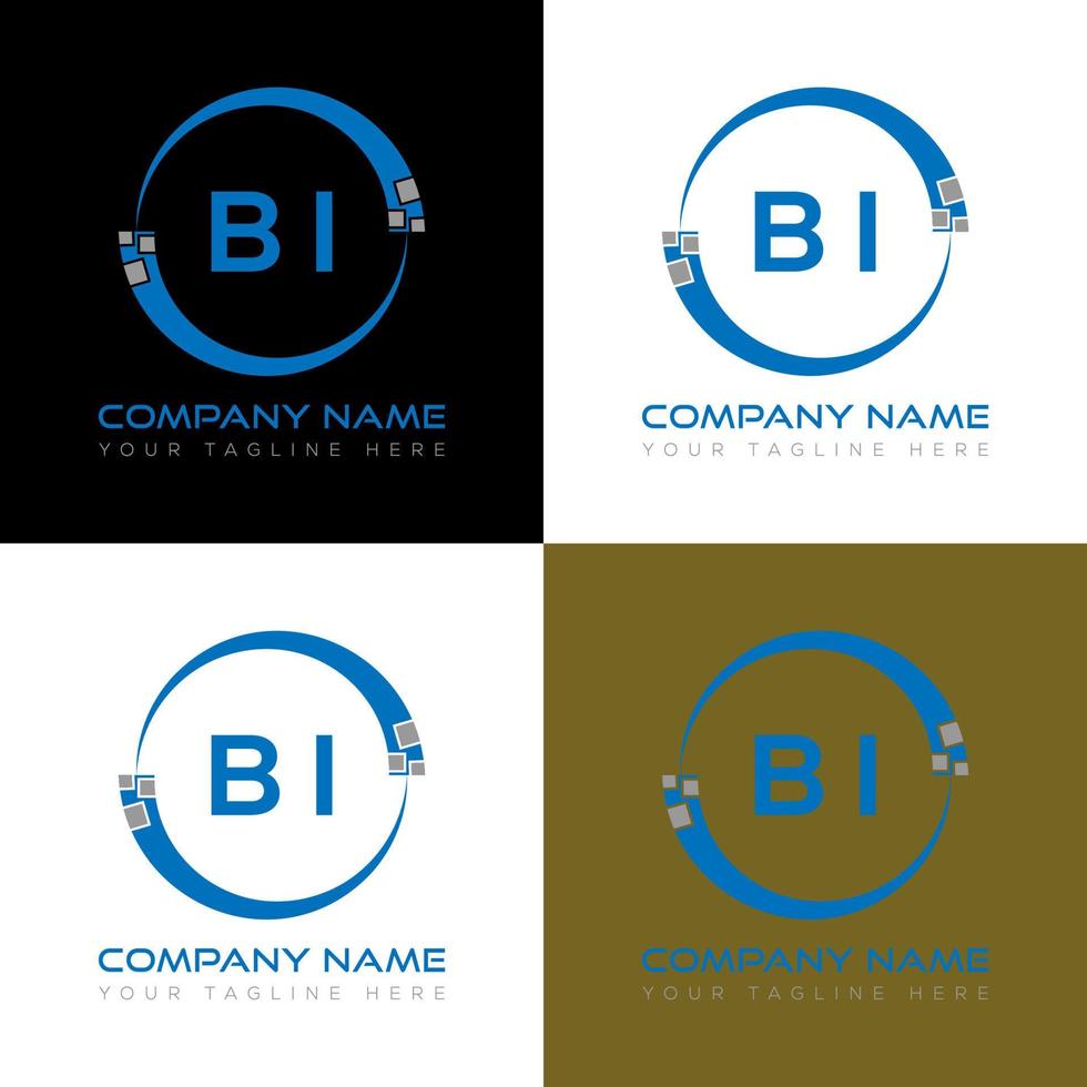 bi brief logo creatief ontwerp. bi uniek ontwerp. vector