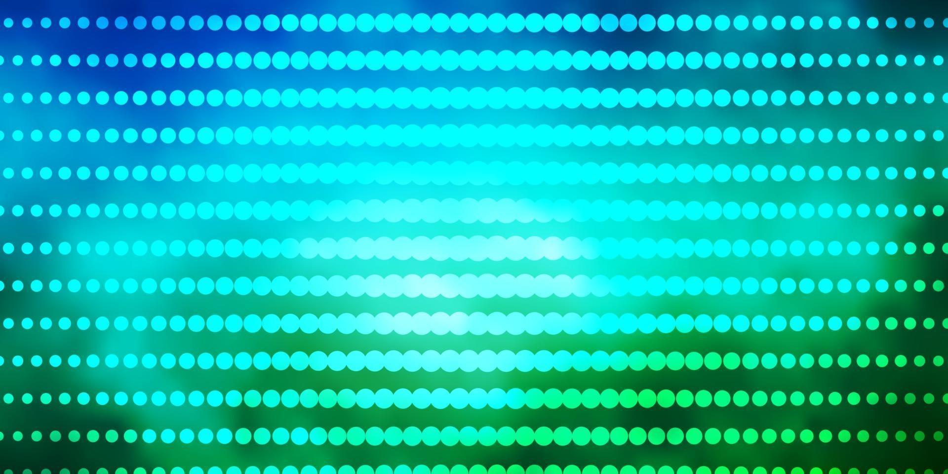 lichtblauwe, groene vectortextuur met cirkels. vector