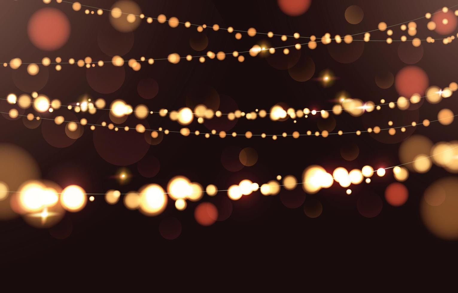 warm atmosfeer fee licht met bokeh effect vector