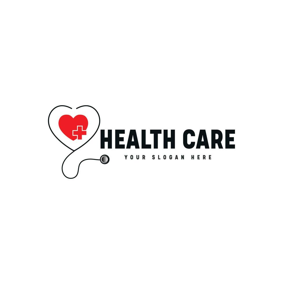 Gezondheid zorg logo voor medisch onderhoud vector sjabloon