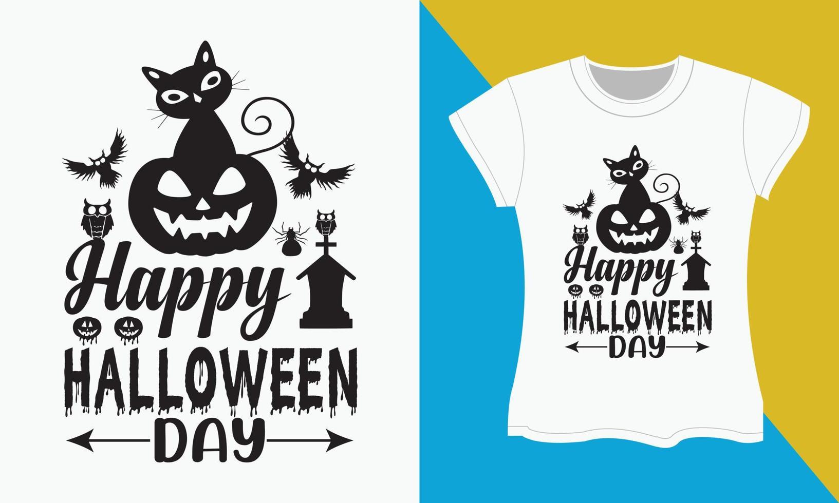 halloween typografie t-shirt ontwerp, gelukkig halloween dag vector