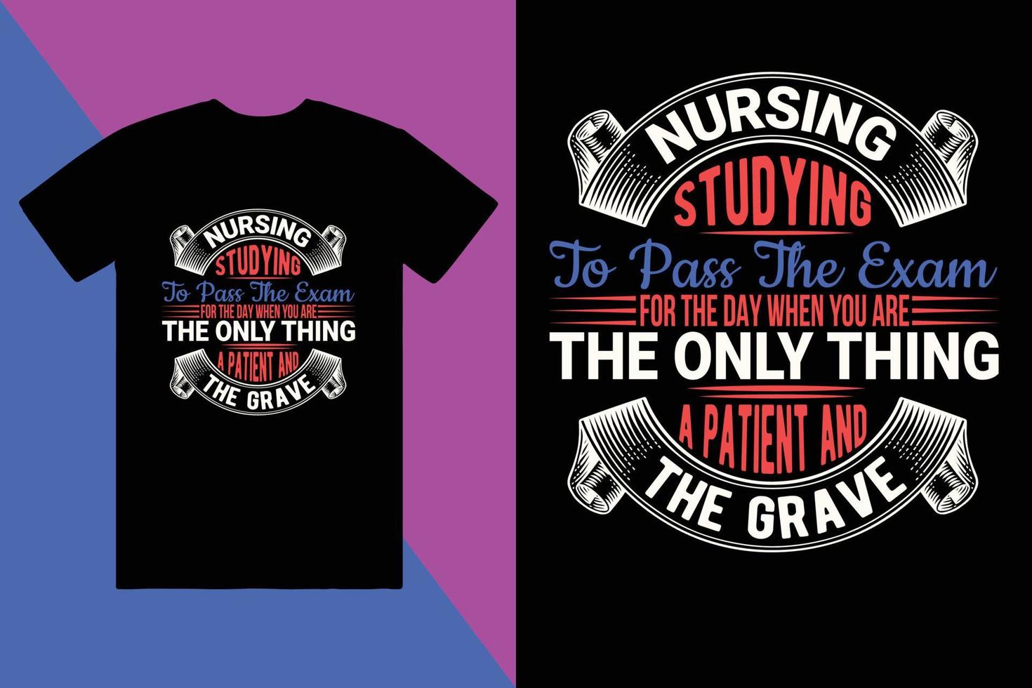 verpleegster t-shirt ontwerp, Op maat t-shirt ontwerp vector