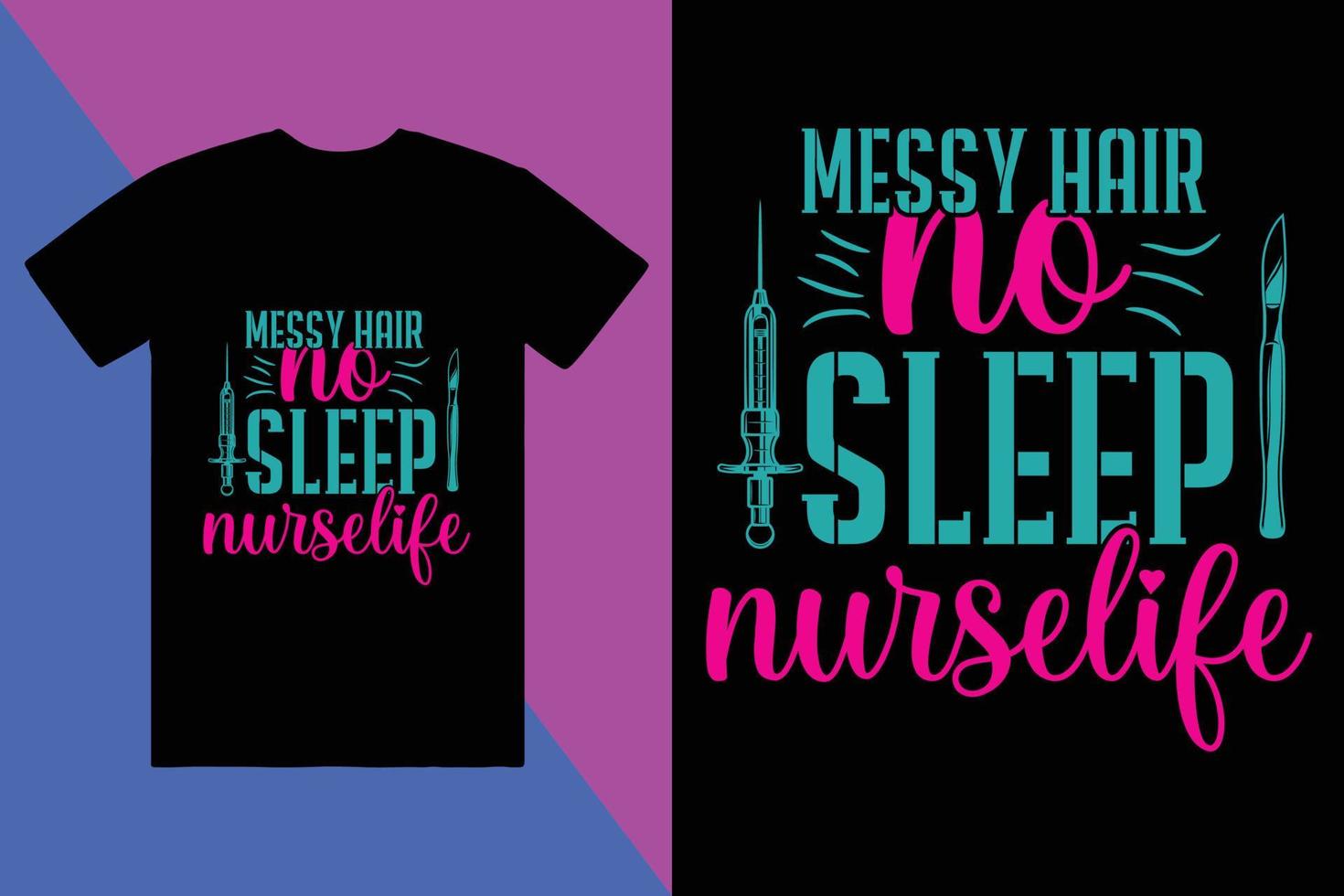 verpleegster t-shirt ontwerp, Op maat t-shirt ontwerp vector