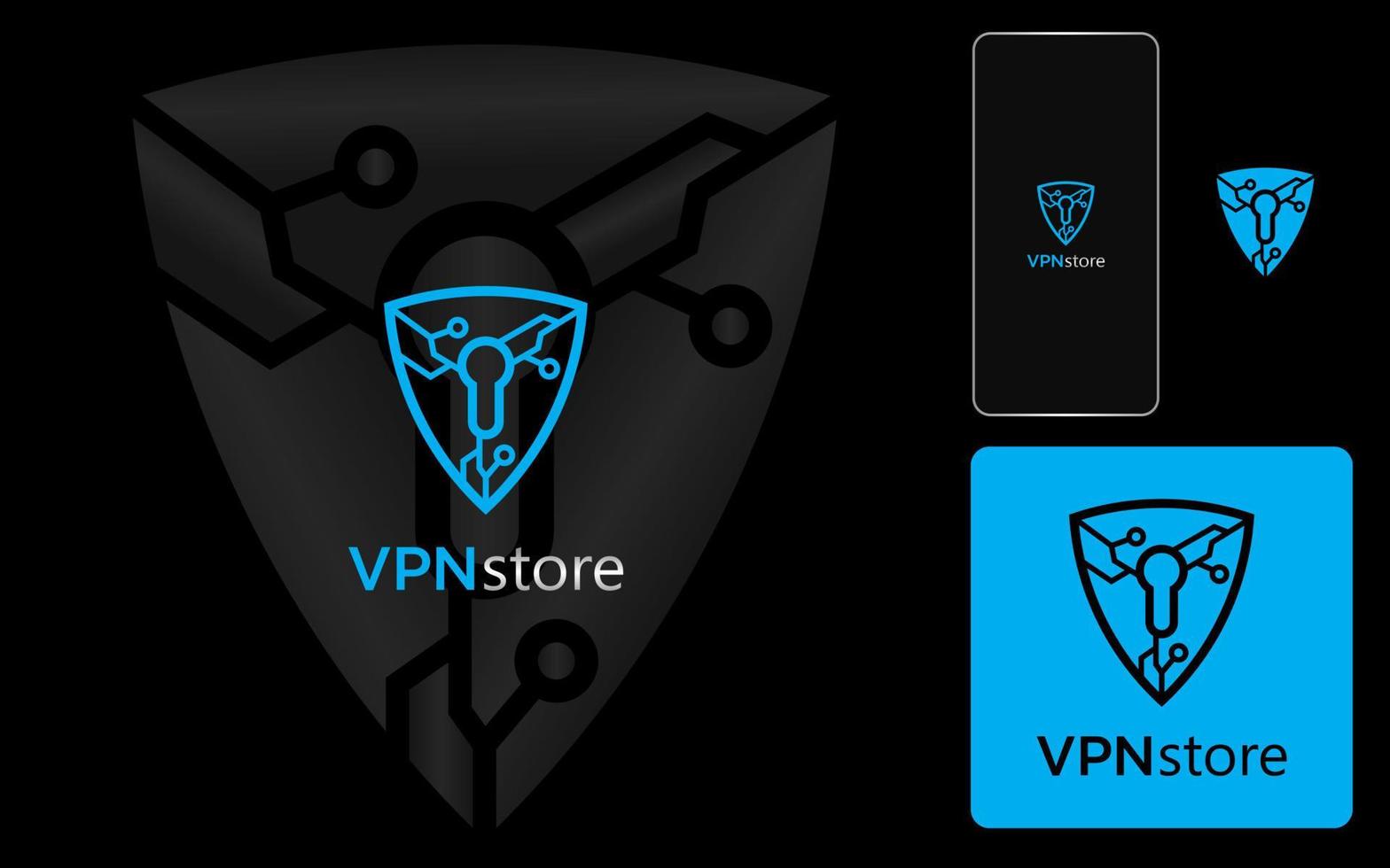 vpn modern logo vector