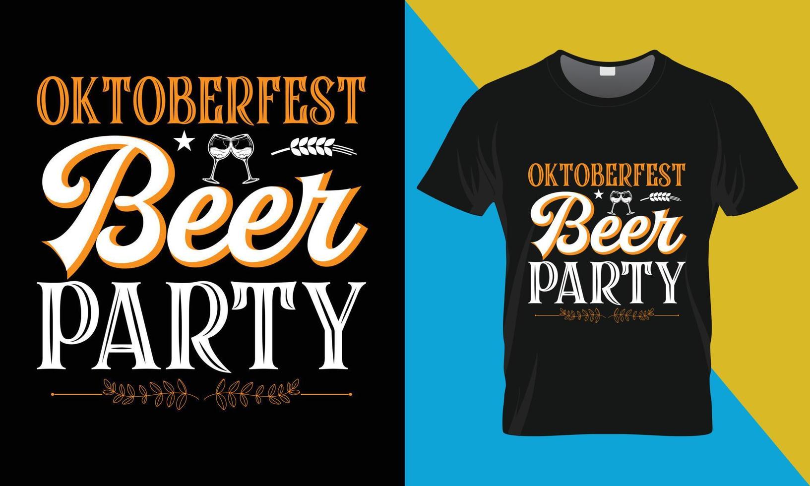 oktoberfeest t-shirt ontwerp, oktoberfeest bier partij vector