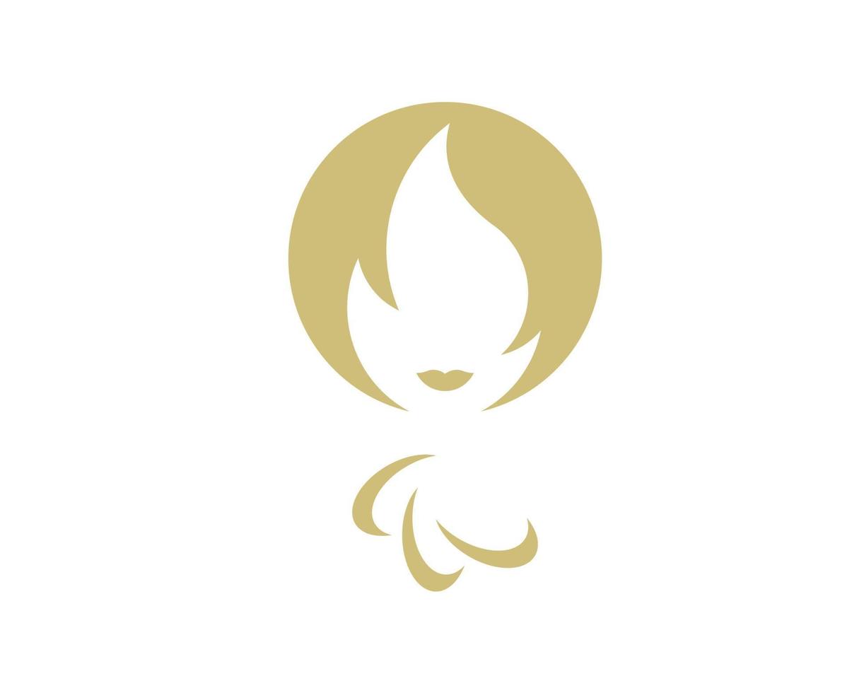 Parijs 2024 officieel paralympisch spellen logo bruin symbool abstract ontwerp vector illustratie