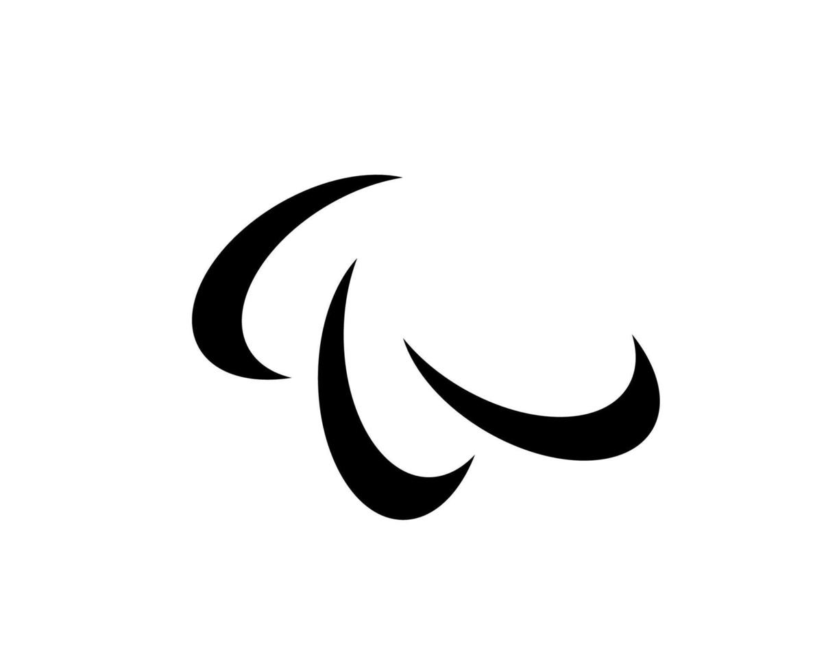 paralympisch spellen officieel symbool logo zwart abstract ontwerp vector illustratie