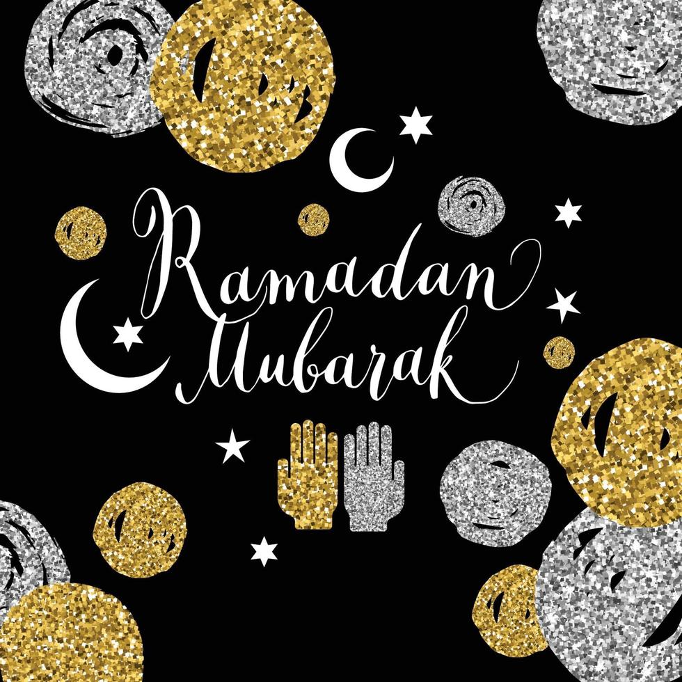 gelukkige ramadan illustratie met vieringsymbool van ramadan. vector