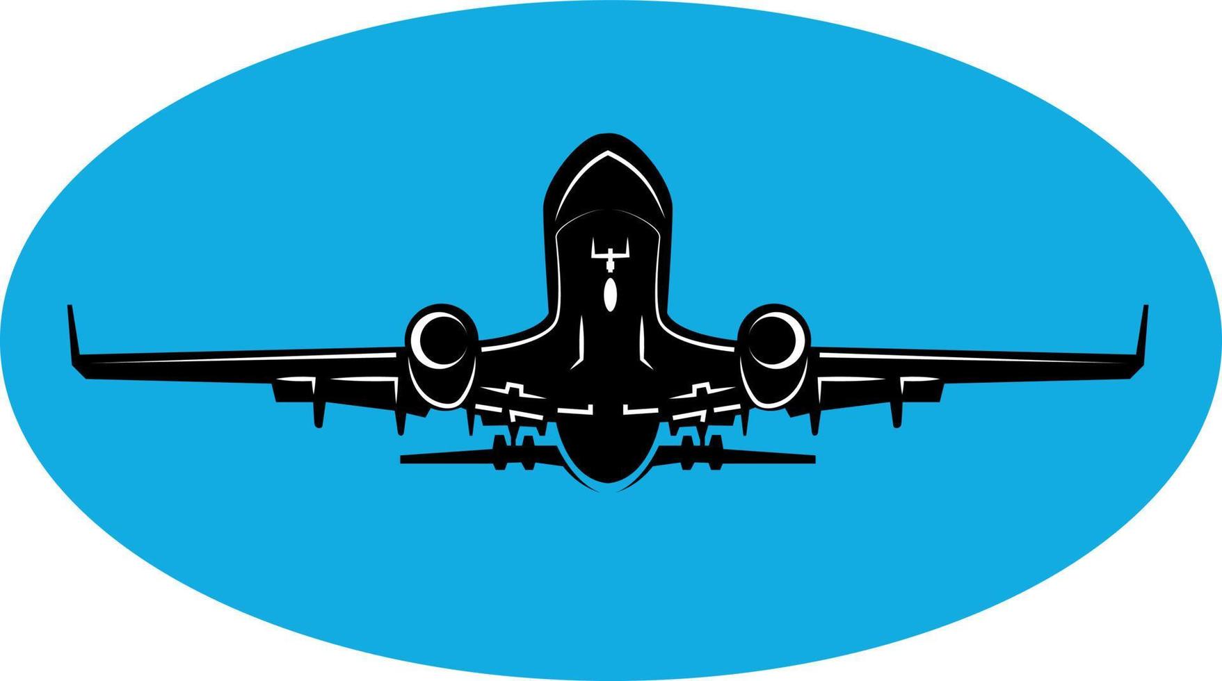 silhouet van een vliegtuig nemen uit vector