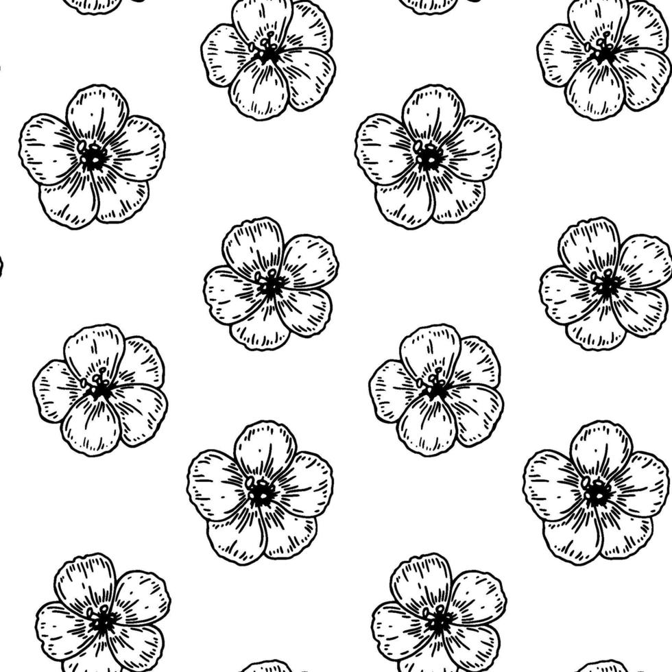 lente bloemen naadloze patroon met hand getrokken ontwerpelementen. vectorillustratie in schetsstijl. vector