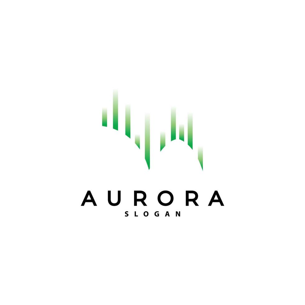 Aurora logo, licht Golf vector, natuur landschap ontwerp, Product merk sjabloon illustratie icoon vector