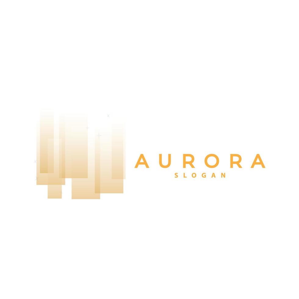 Aurora logo, licht Golf vector, natuur landschap ontwerp, Product merk sjabloon illustratie icoon vector