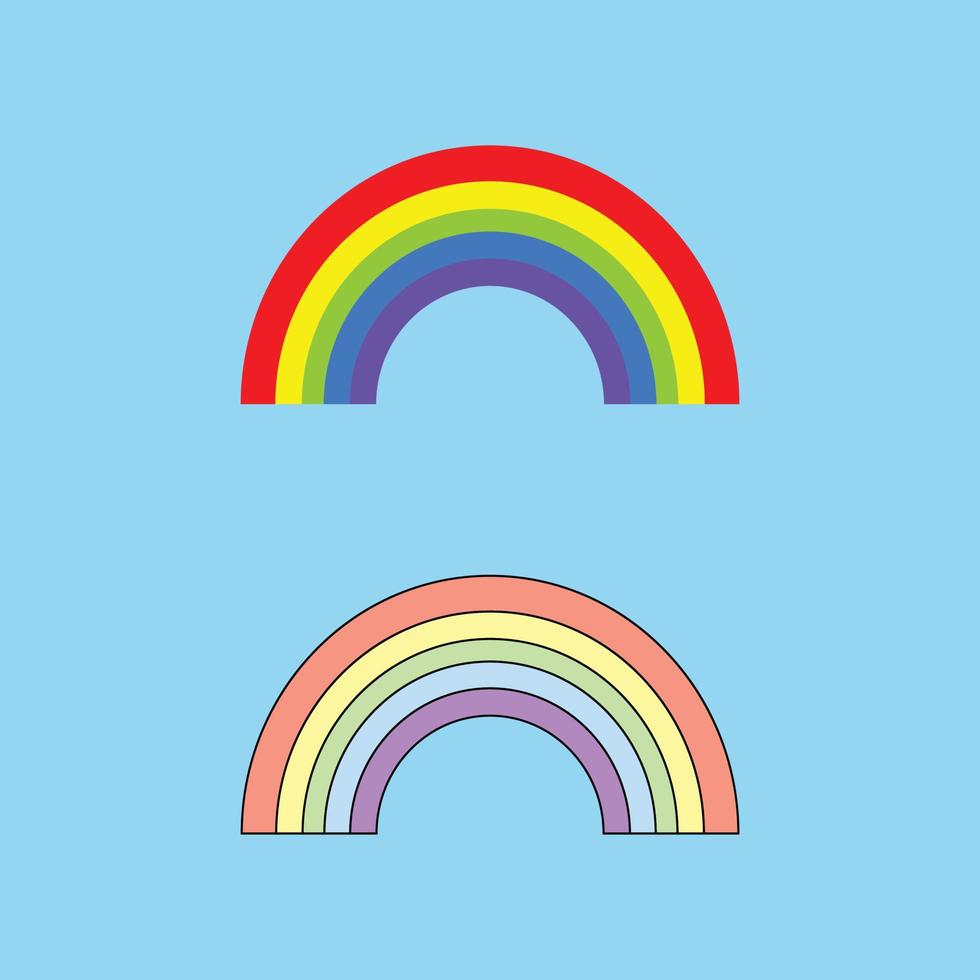 levendig regenboog ontwerp, barsten van kleur in vijf tinten vector