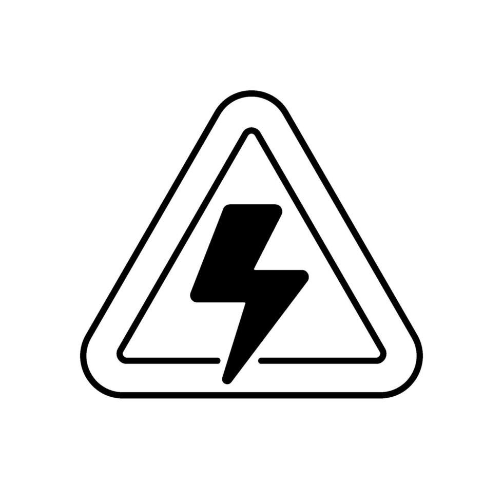 hoogspanning lineaire pictogram vector