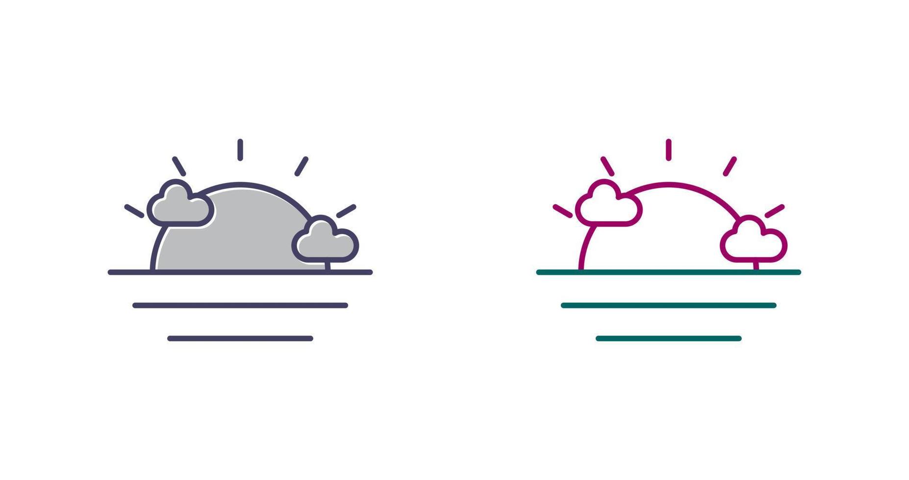 zonsondergang vector pictogram